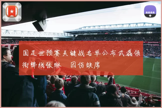 国足世预赛关键战名单公布武磊领衔锋线张琳芃因伤缺席